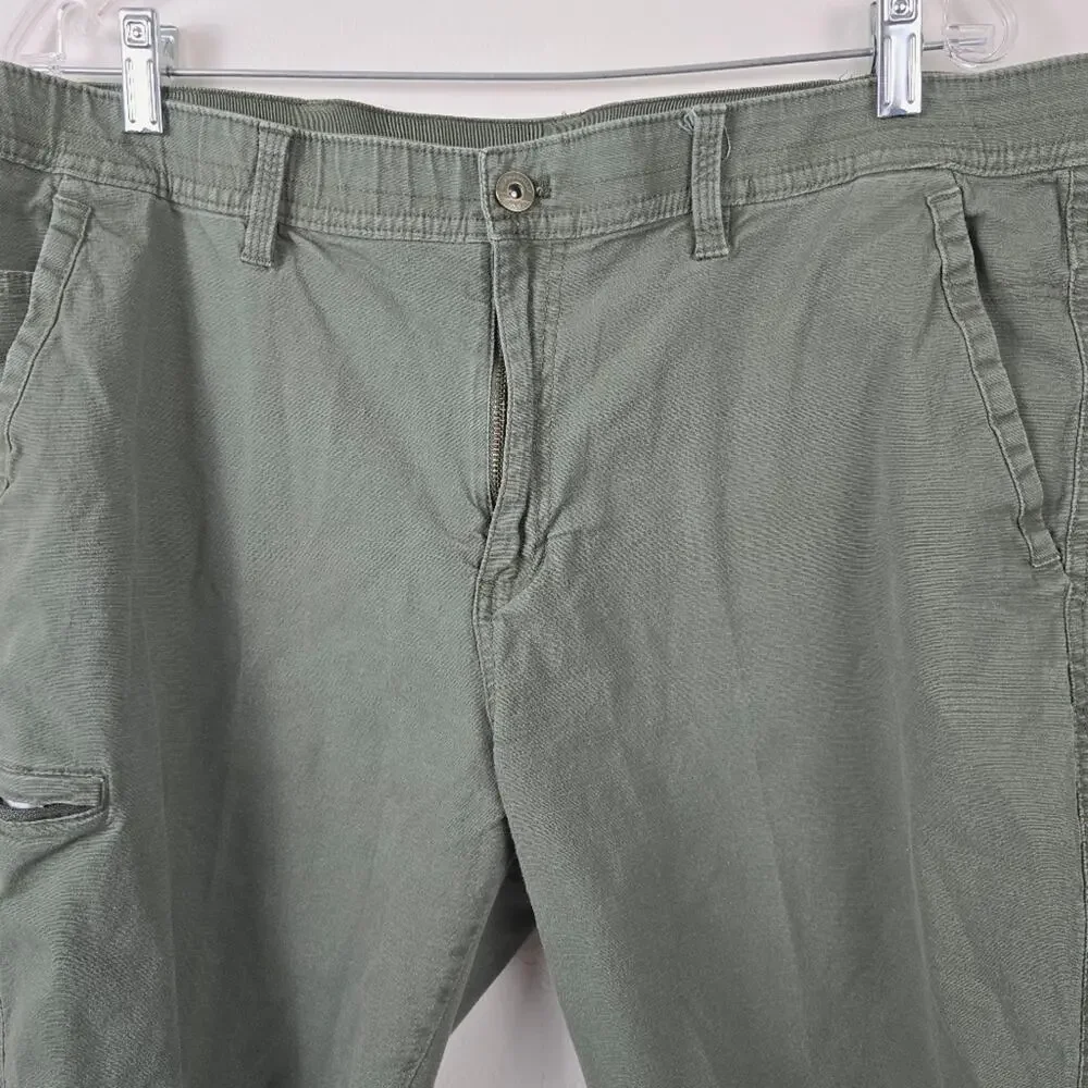 Waterproof Green Cargo Hiking Shorts Mens 38 Gorpcore Trail Utility Stretch